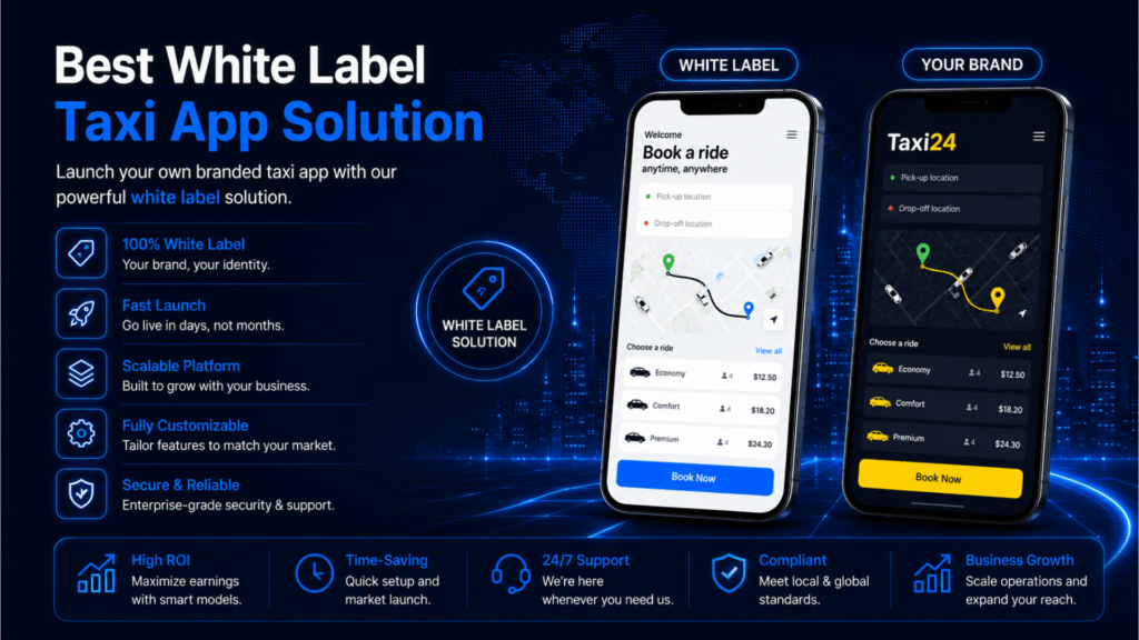 best white label taxi app solution